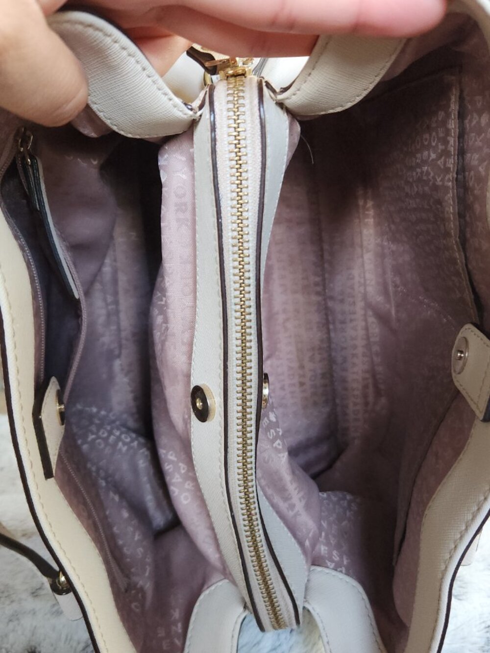 Kate Spade Laurel Way Evangelie Satchel - Almond (Flaws) - Picture 9 of 13